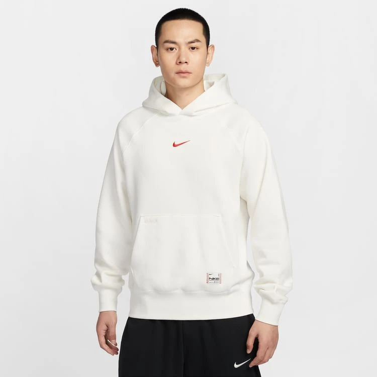 NIKE/耐克男款卫衣白色宽松保暖印花长袖秋季男子秋冬HV8206-133