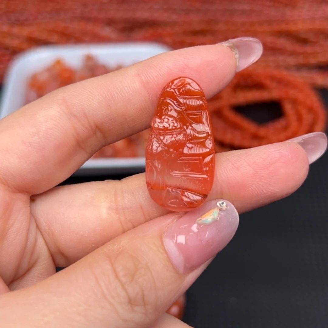 南红玛瑙未镶嵌吊坠(不含链)