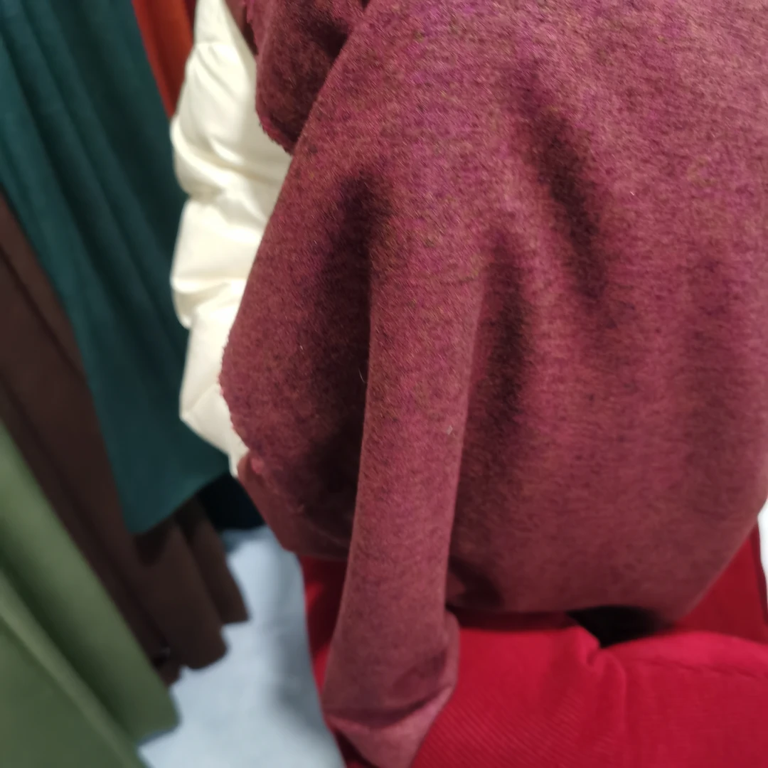 老炫彩奥绒布料豆沙色2米