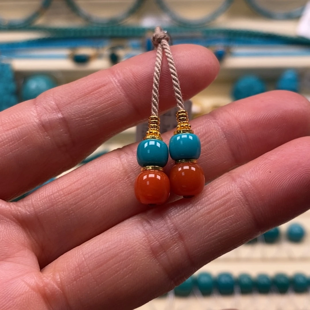 绿松石未镶嵌珠宝奇石直径7弟子珠