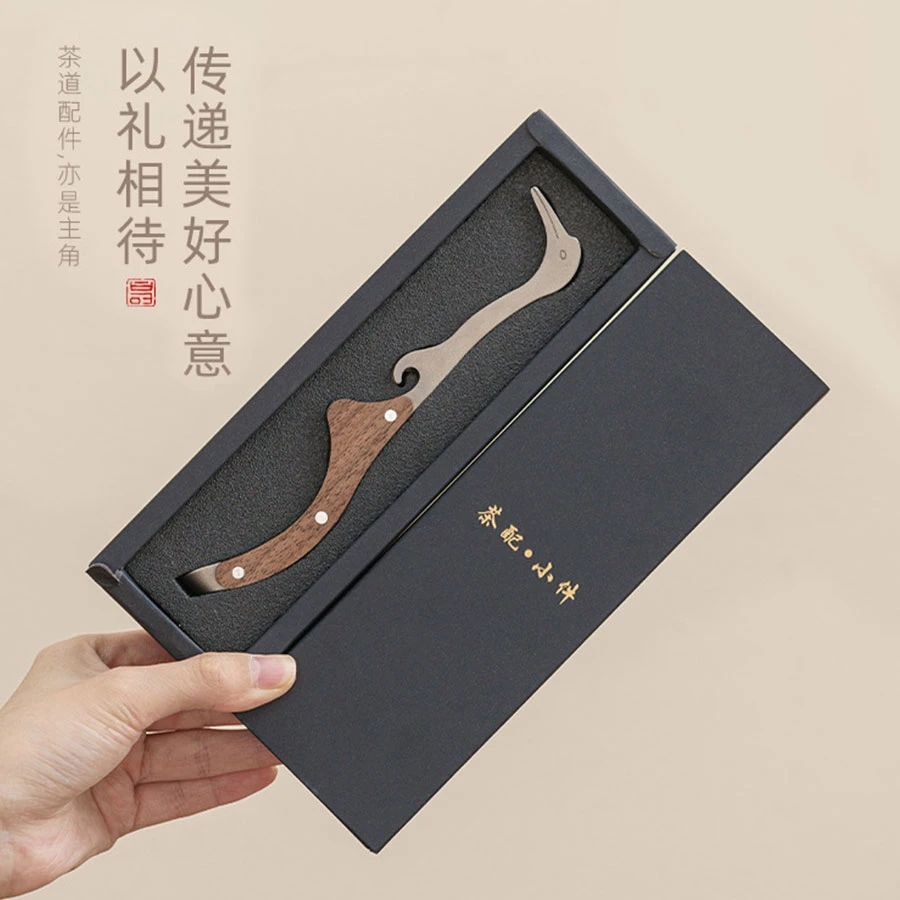 纯钛茶夹茶夹子功夫茶具配件茶道防滑杯夹喝茶工具泡茶叶茶杯镊子