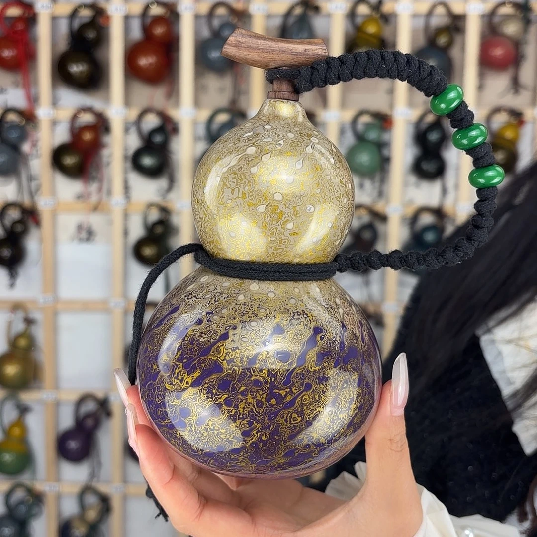 绿***木大漆酒葫芦 葫芦就是福禄