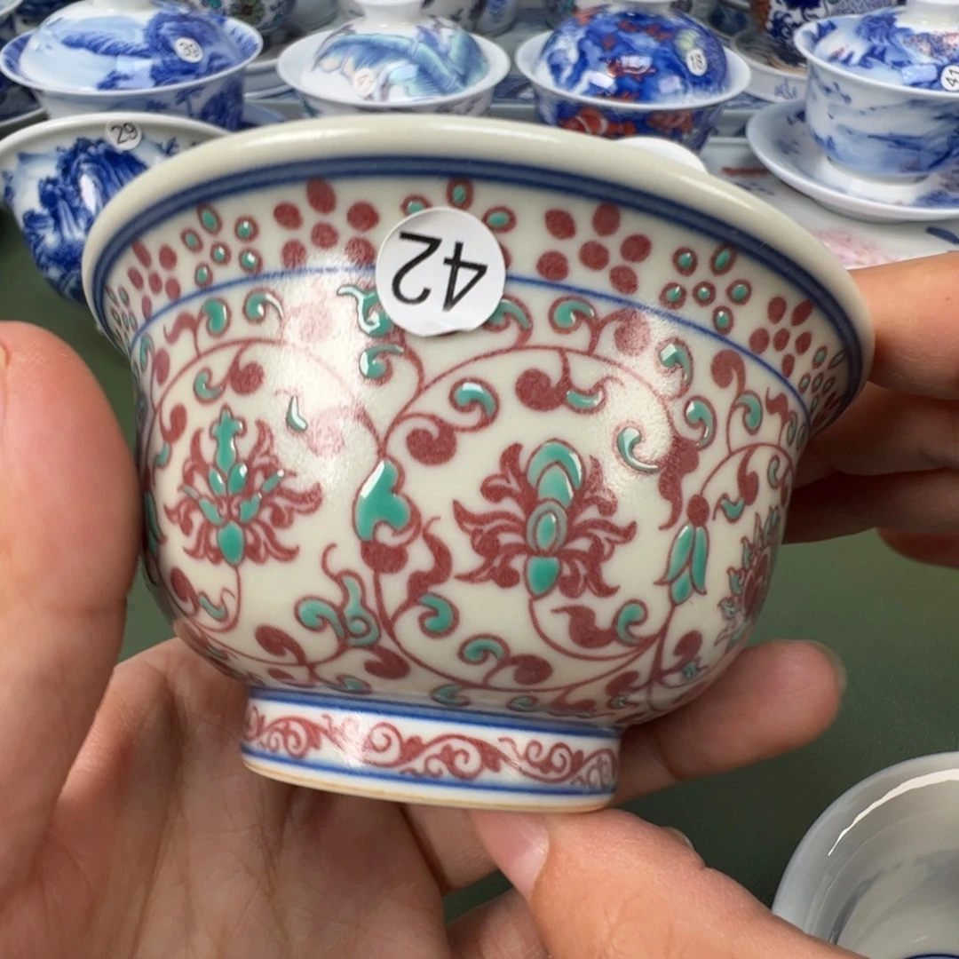 陶瓷景德镇纯手工纯手绘茶具木木42