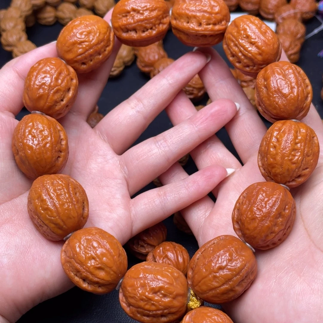 文玩核桃手串红皮大枣手持