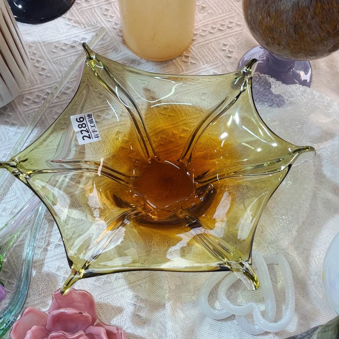 琉璃2286果盘约35宽 花瓶摆件