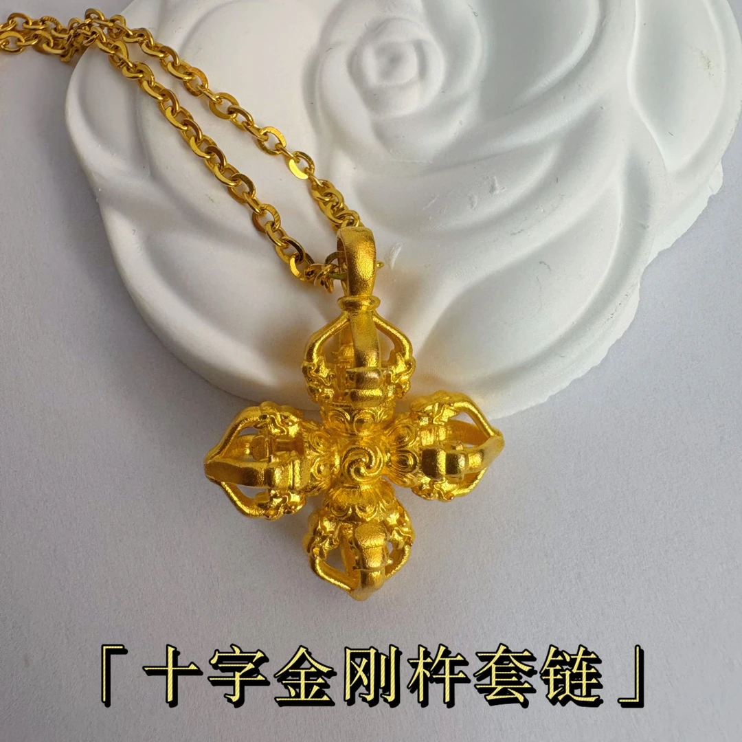 坠链均足银 【十字金刚杵套链】气质轻奢时尚百搭精致十字金刚杵