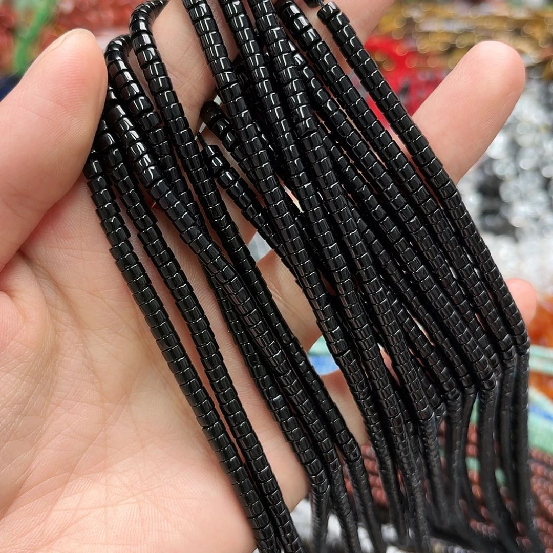 未镶嵌玛瑙/玉髓珠宝半成品2×4黑直切一条
