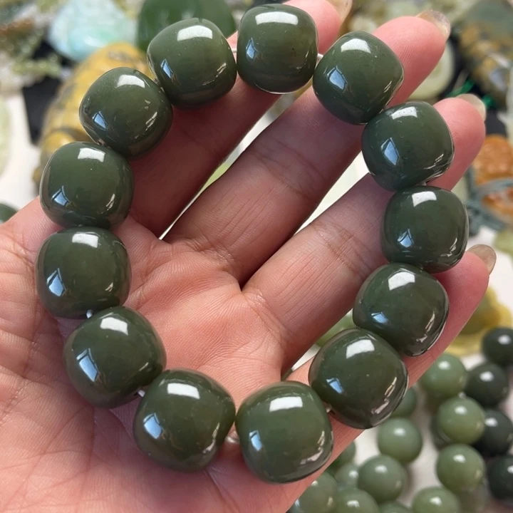 和田玉未镶嵌手链