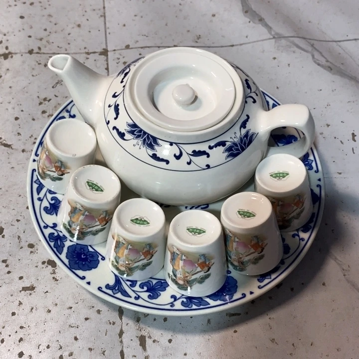 奔***奔瓷片磁州窑老式茶具