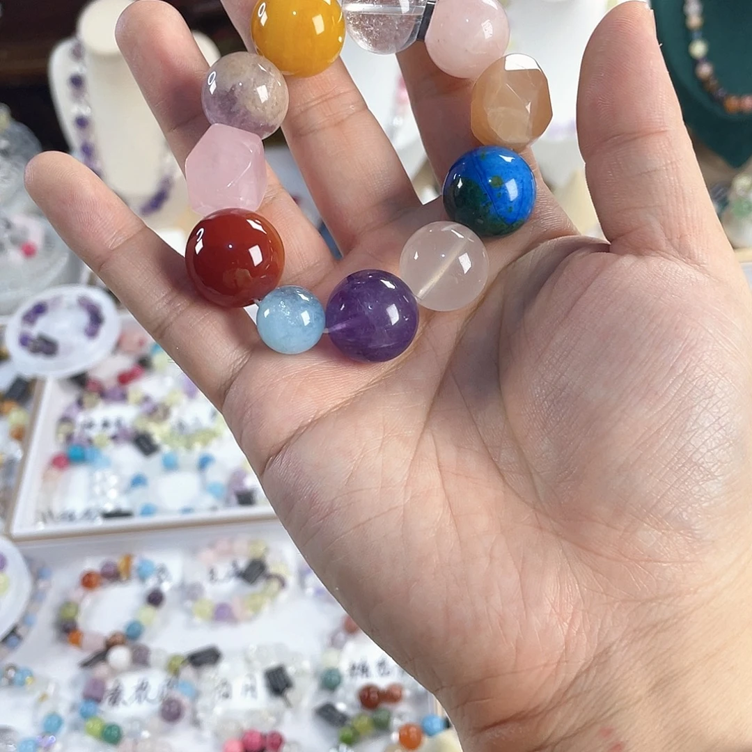 银S925镀金镶嵌手链水晶