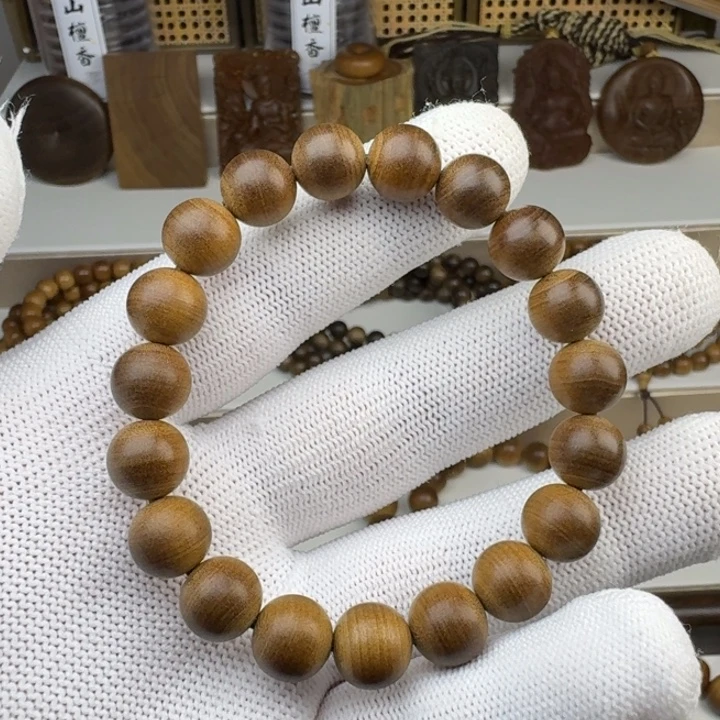 檀香木老山檀黑肉横纹1.0圆珠奶香味