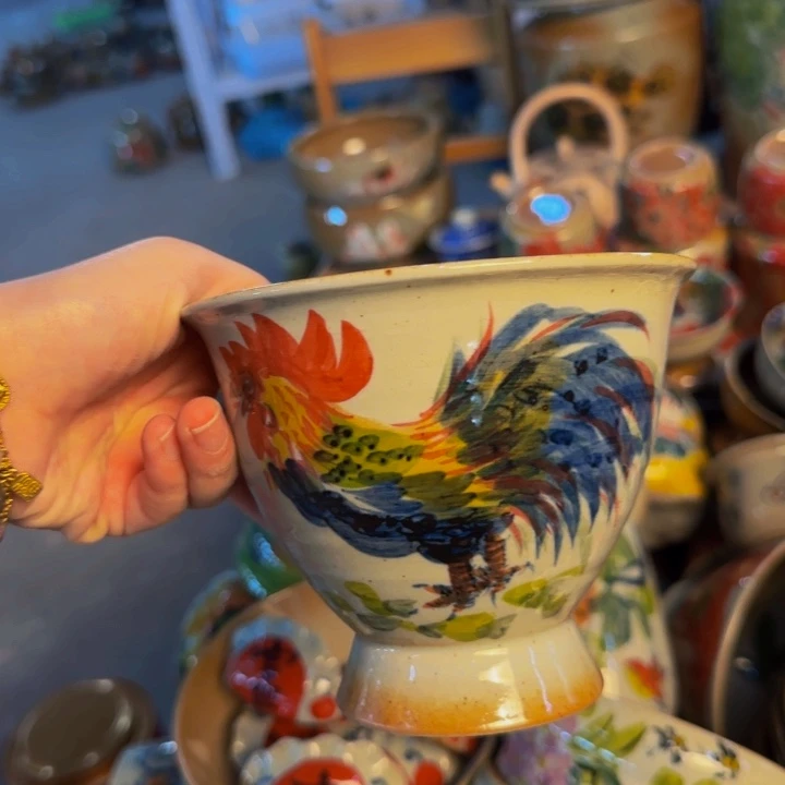 瓷片手工手绘陶瓷会细微不一样