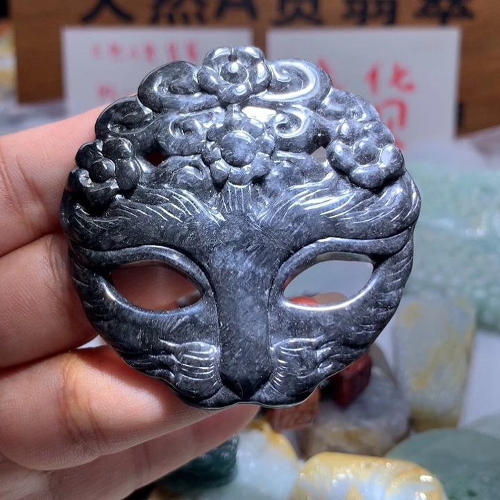 翡翠未镶嵌颈饰保真天然A货翡翠