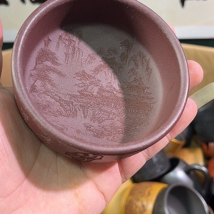 茶杯紫砂读*迷全手工紫砂主人杯