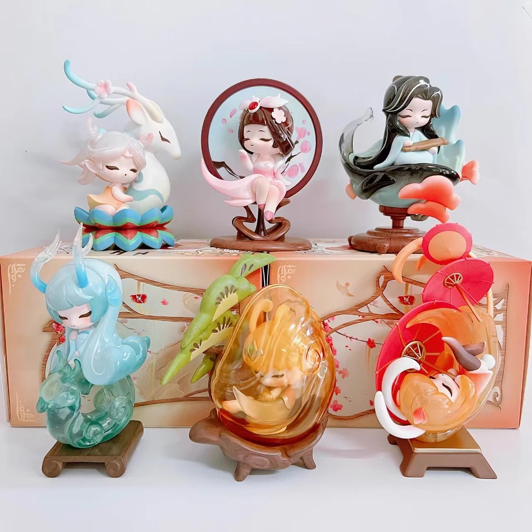 王者荣耀手办王者荣耀盲盒王者峡谷小鹿甄姬公孙离庄周桌上摆件