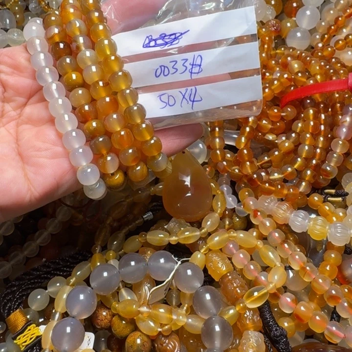 玛瑙/玉髓颈饰未镶嵌云**鹤0033