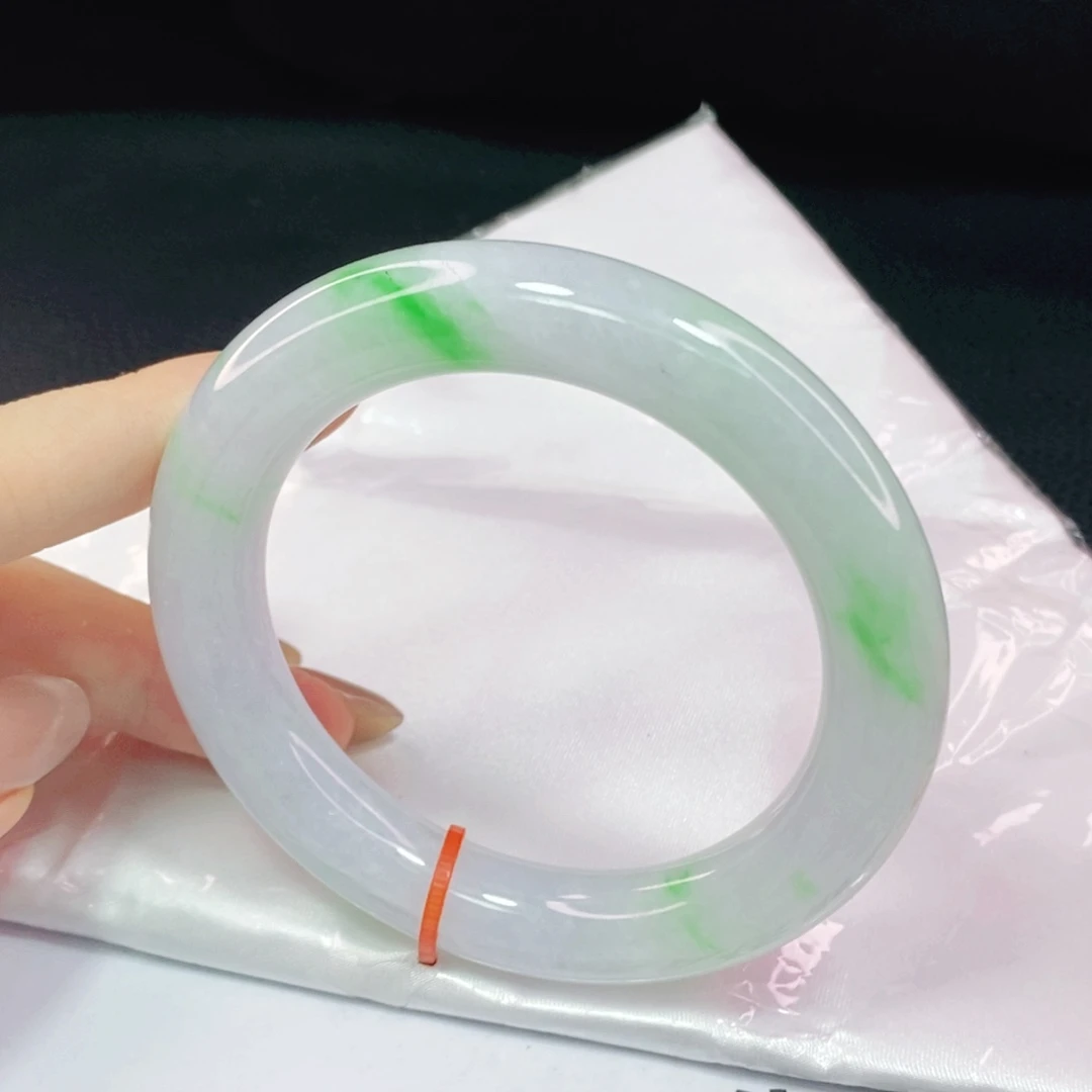 未镶嵌手镯翡翠57圆镯