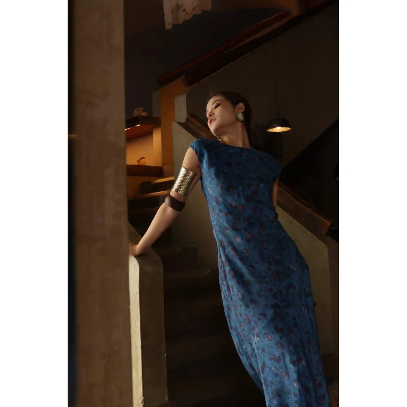 2025春夏新款新中式国风复古轻奢真丝连衣裙女高级感超好看长裙