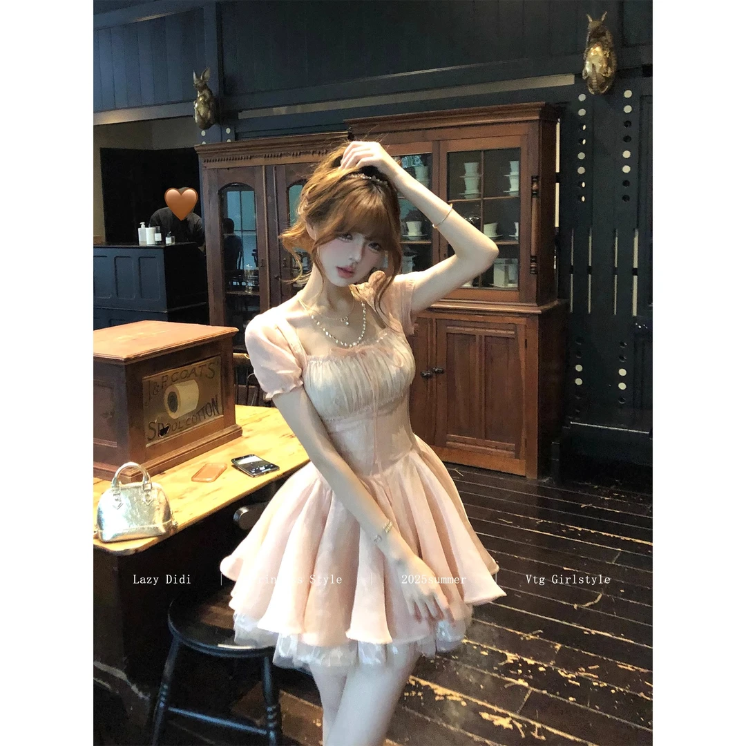 Lazy Didi与纱共舞 14m五层裙摆蕾丝公主裙花边抽褶显瘦千金蓬蓬