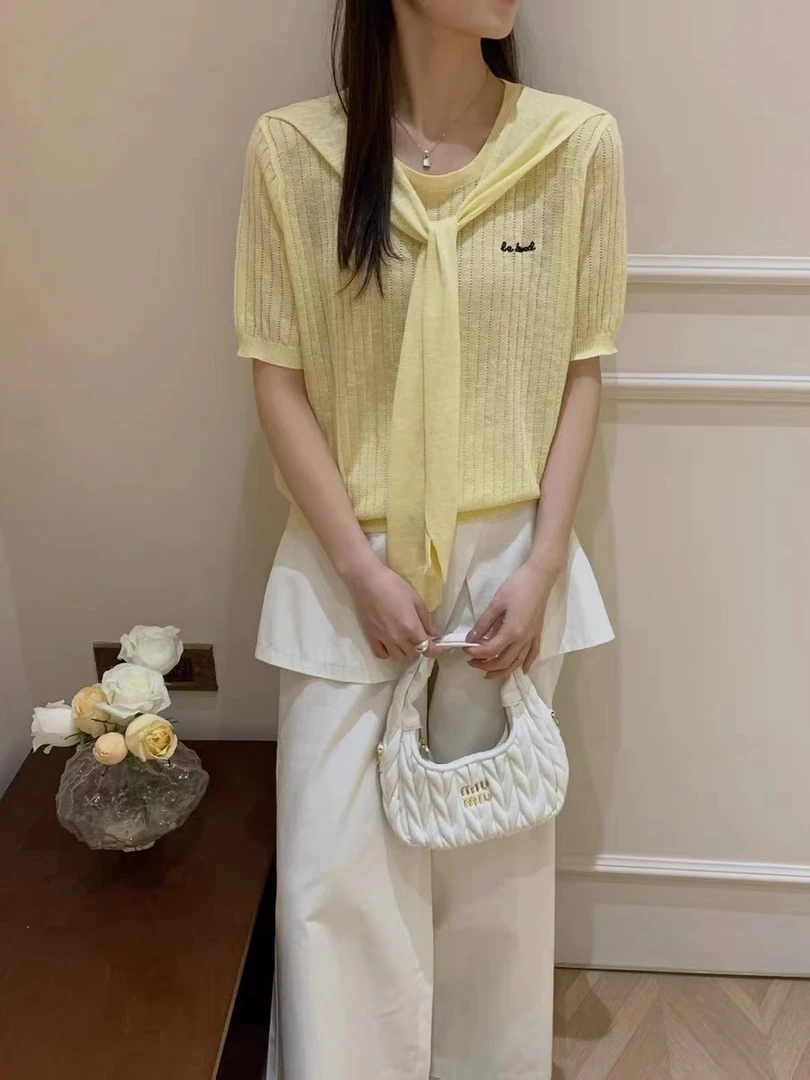 2025麻料韩版宽松显瘦百搭披肩针织衫女设计感小众毛衣上衣