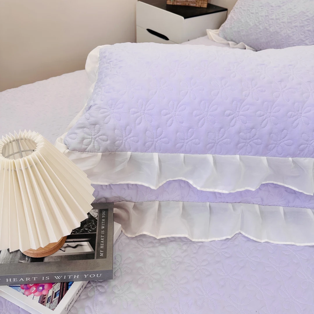 【花边枕套】2025新款法式轻奢浪漫纯色加厚花边枕套