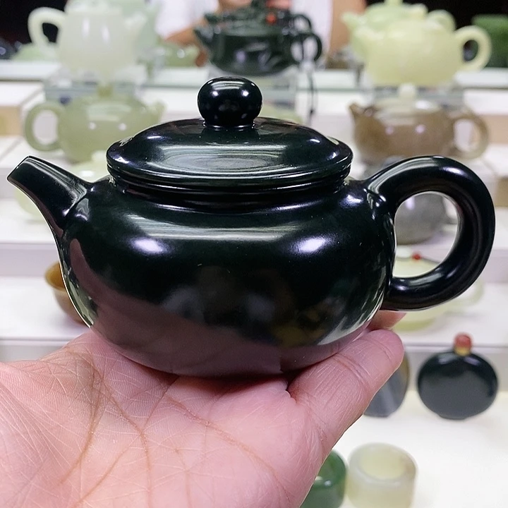 未镶嵌和田玉挂件茶壶220m l