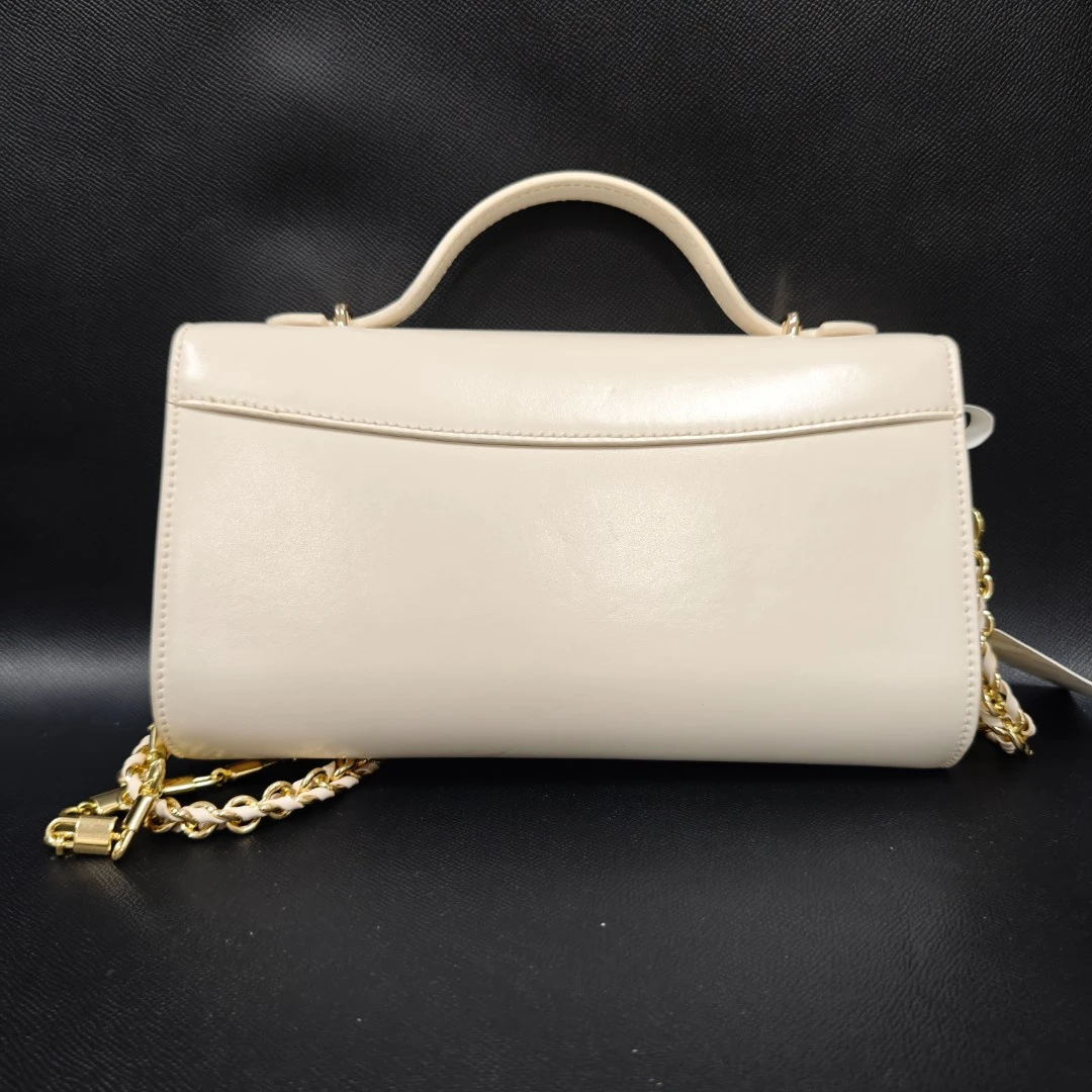 SMVP 高定奢品 潮流真皮新款女包斜跨包25cm 10942 白色