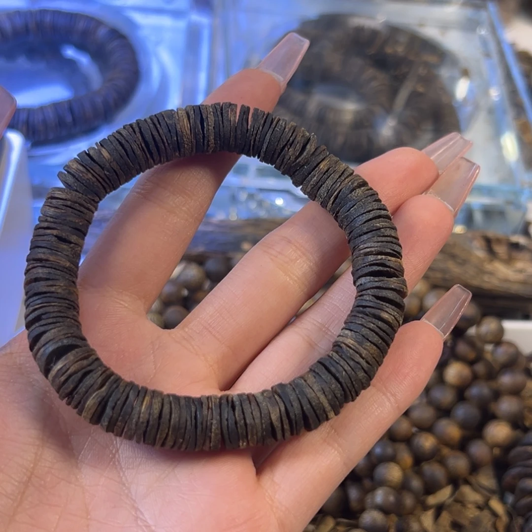 沉香手串@*W奇楠沉香多圈手串1.0老料片珠1-4