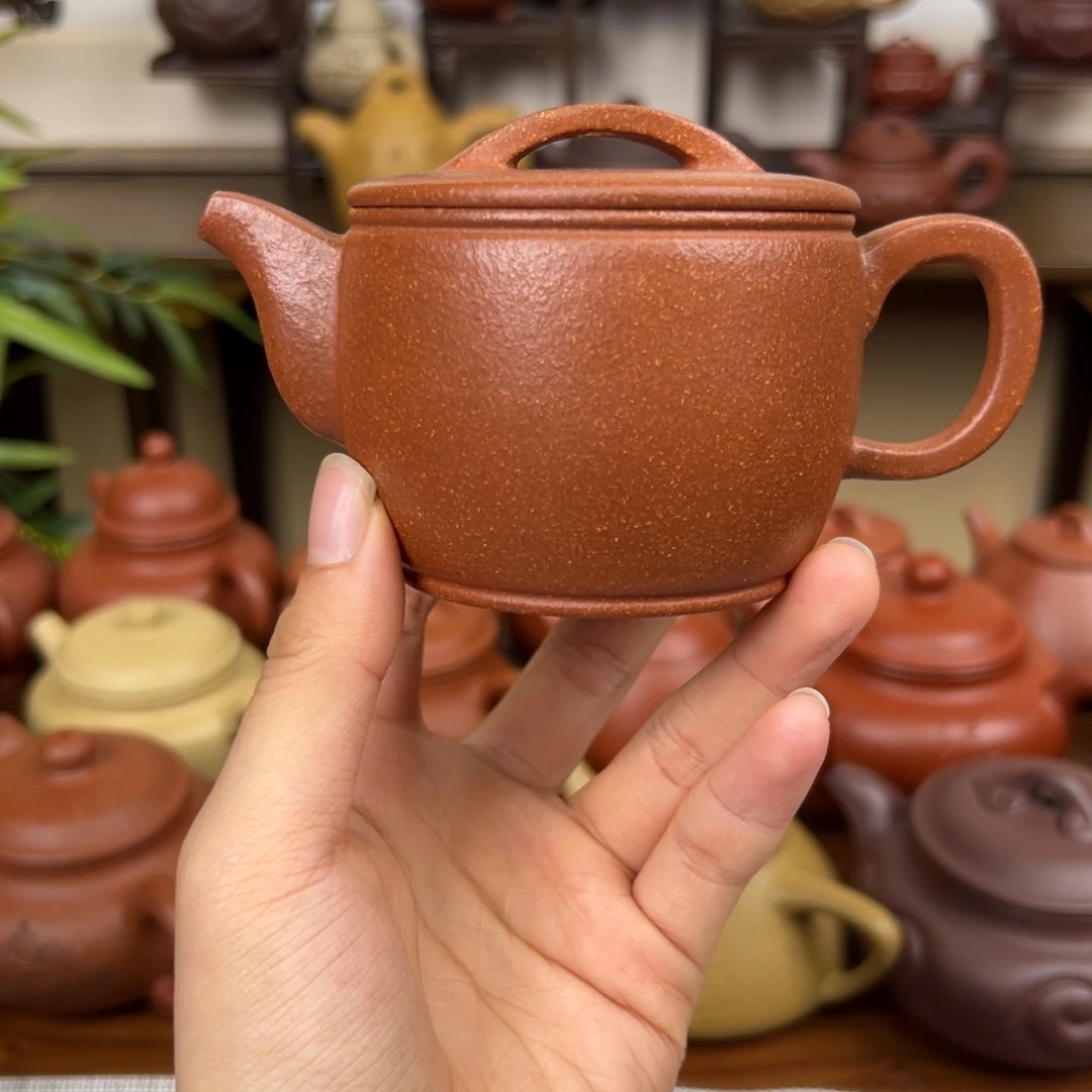紫砂茶壶紫砂壶汉瓦黄降坡150cc
