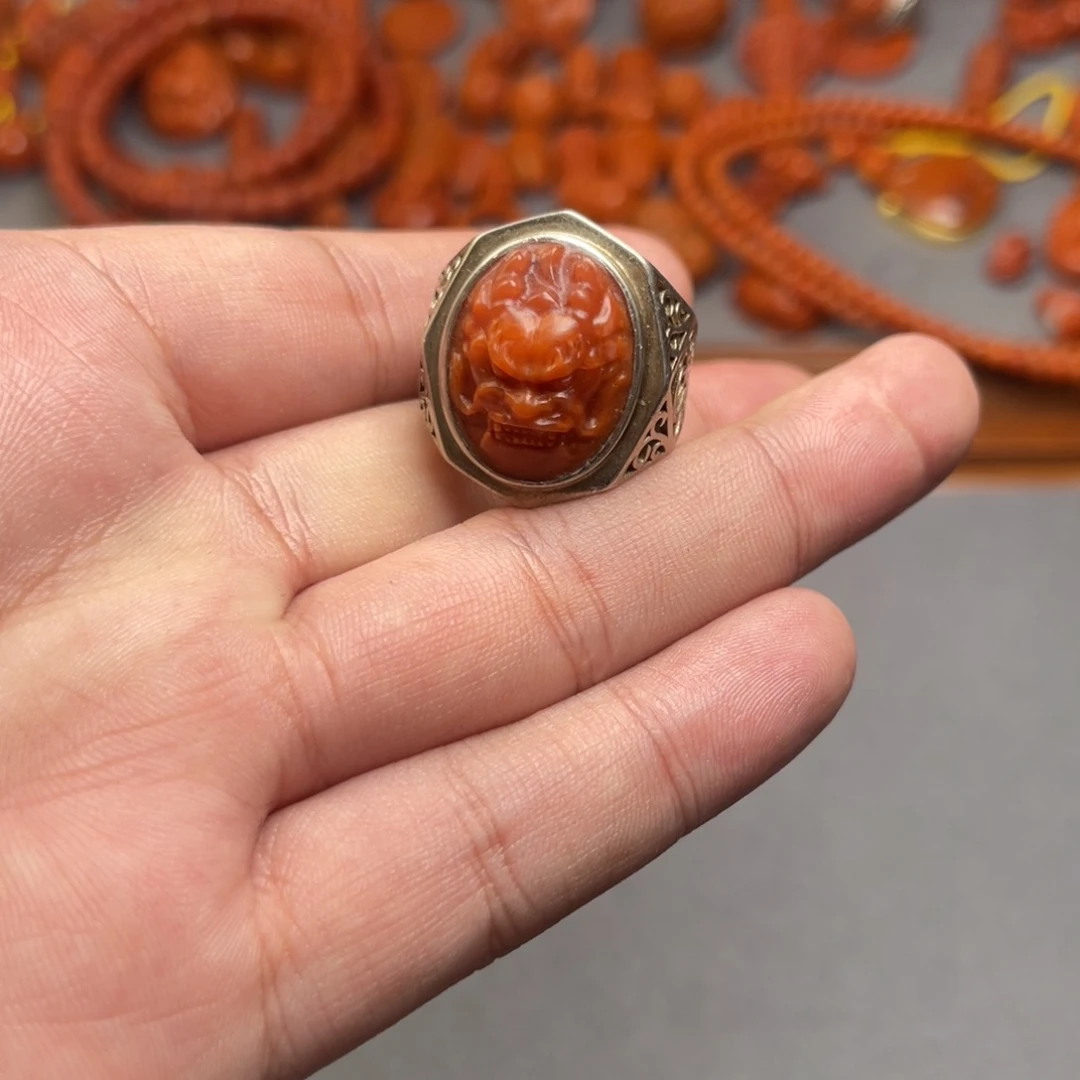 南红玛瑙配饰银S925镶嵌