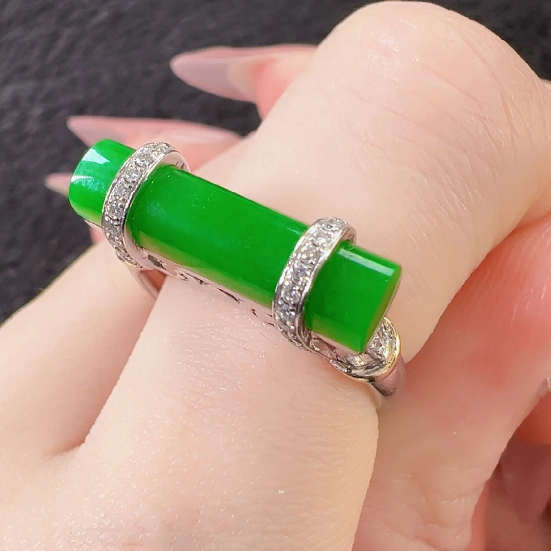 翡翠戒指18K金镶嵌【周末福利价】签收后24小时鉴赏期