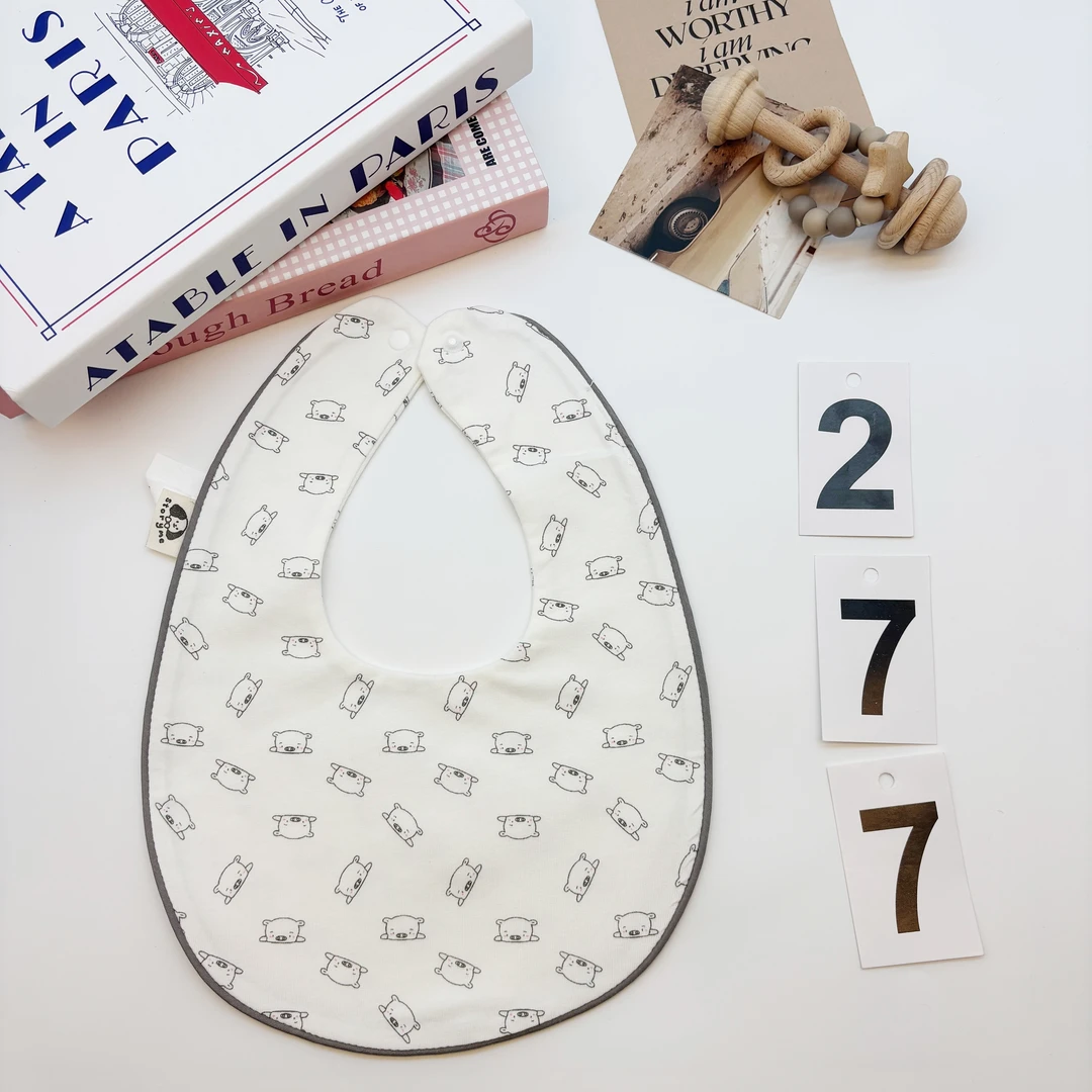 [277]侧标直播Ins婴儿口水巾宝宝围嘴柔软透气防吐奶围兜