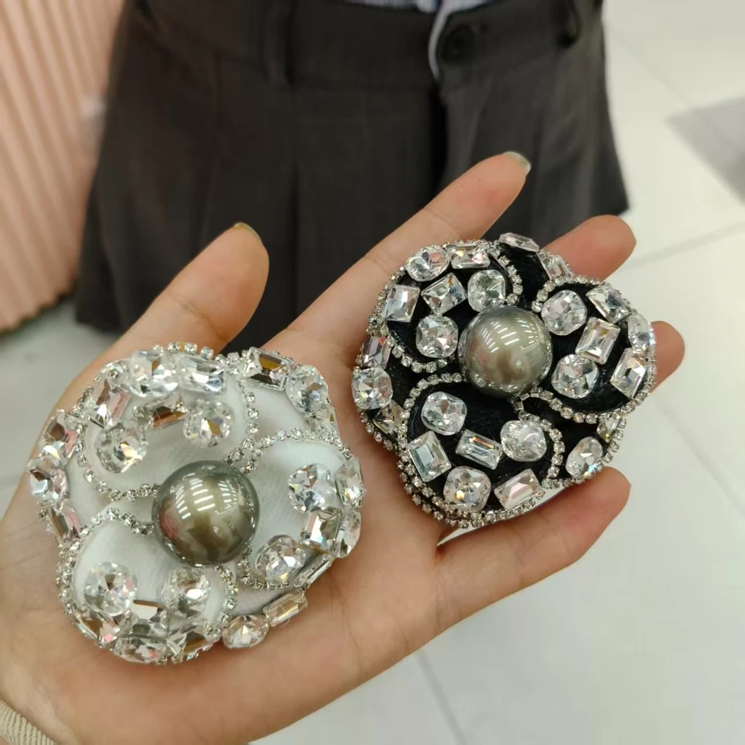 满钻玫瑰花发夹（可当发夹可当胸针）