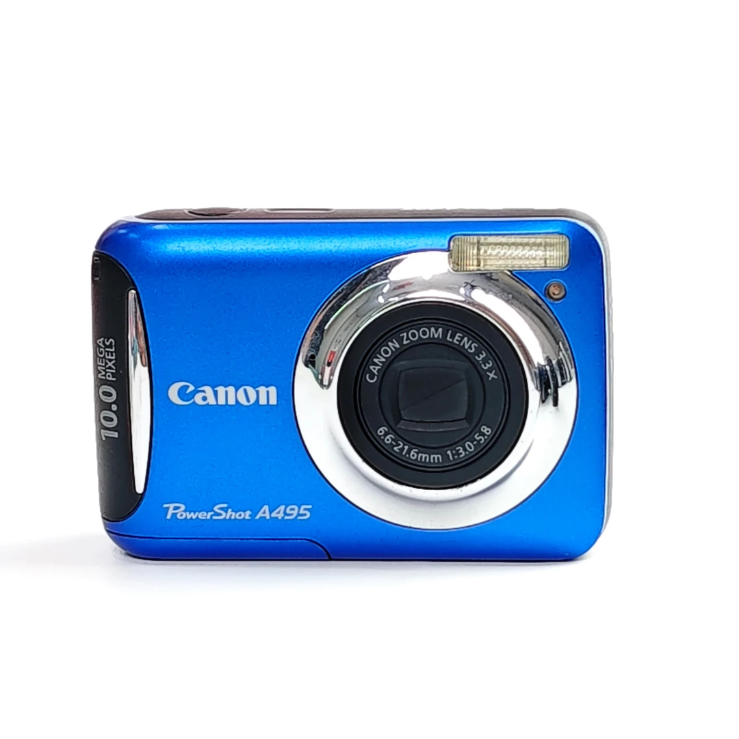 95新 Canon/佳能 a495蓝色性价比一千万像素ccd自备五号南孚电池