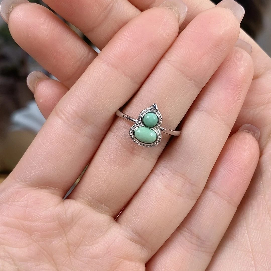 绿松石银S925镶嵌珠宝奇石