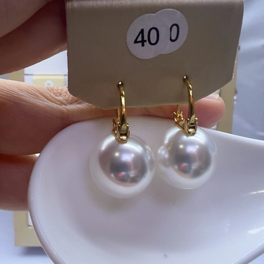 银S925镶嵌淡水珍珠耳饰