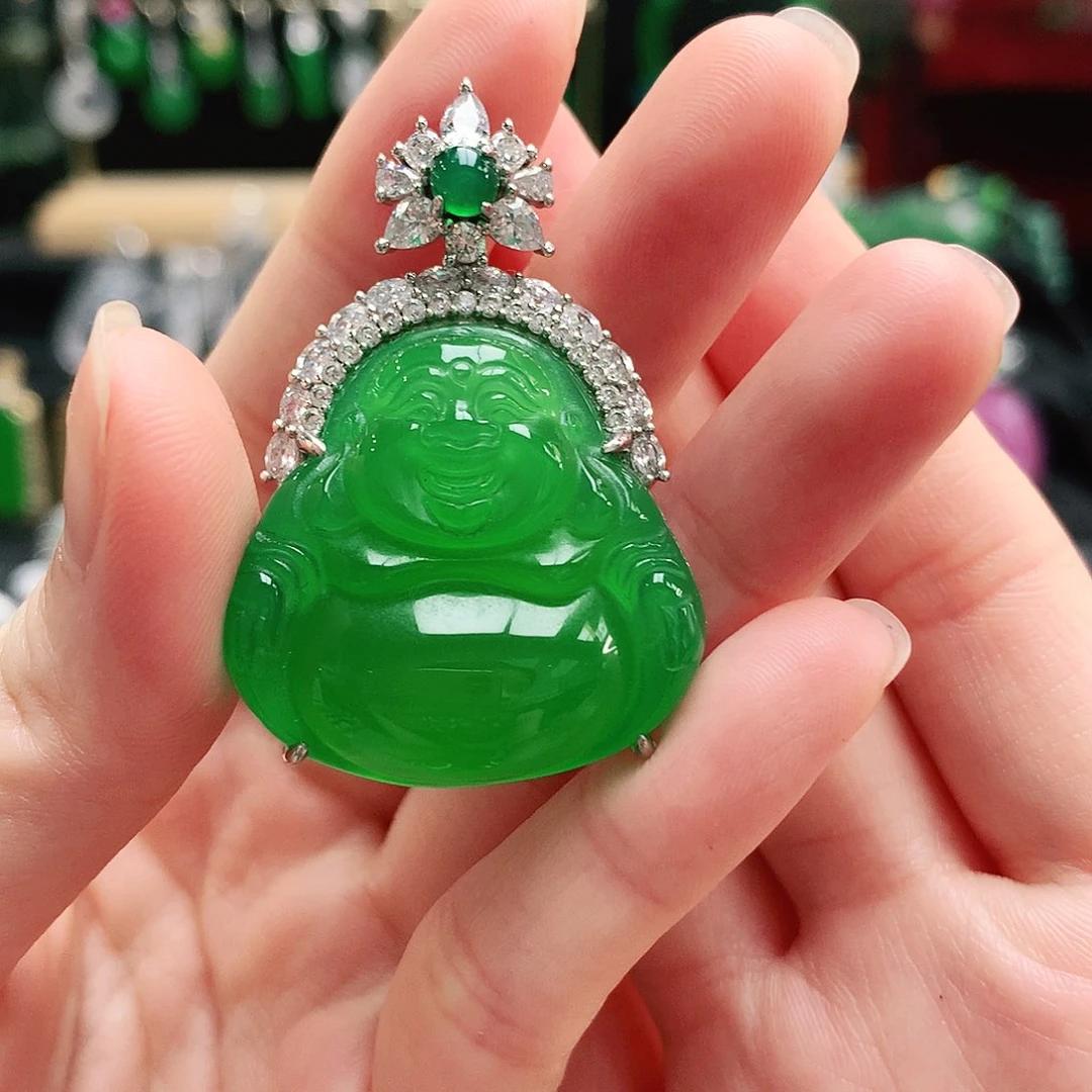 玛瑙/玉髓吊坠银S925镶嵌