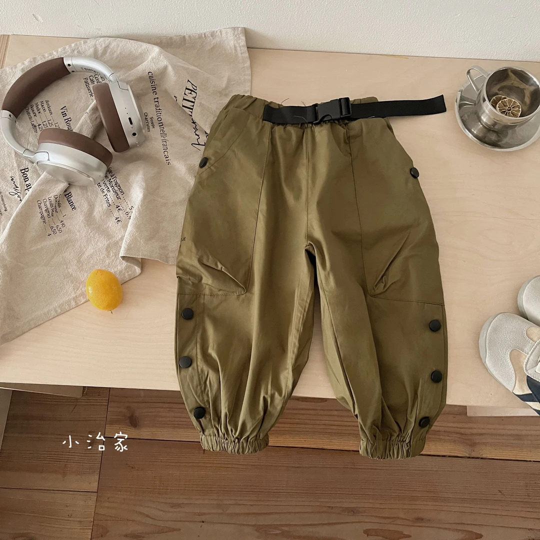 儿童男童夏季爆款工装舒适透气2025新款潮酷帅轻薄夏装休闲裤H876
