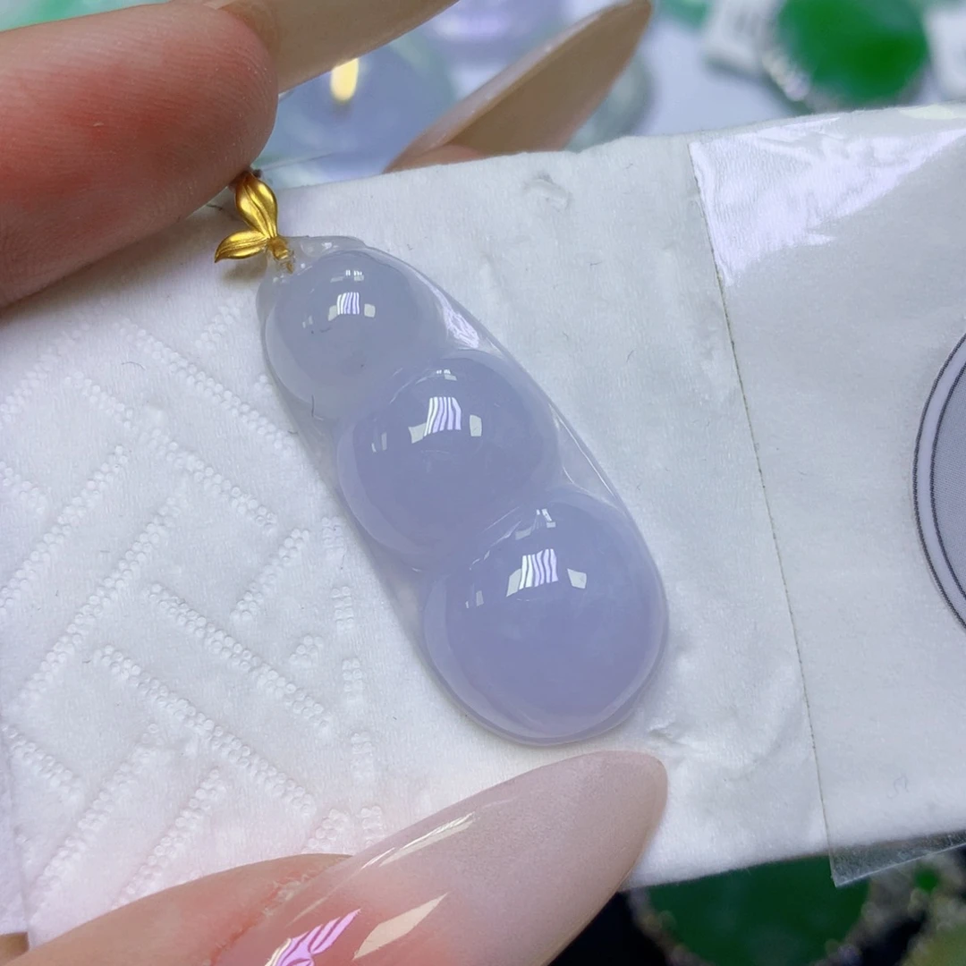 翡翠18K金镶嵌颈饰天然缅甸翡翠a货百元以上9元证书费自理