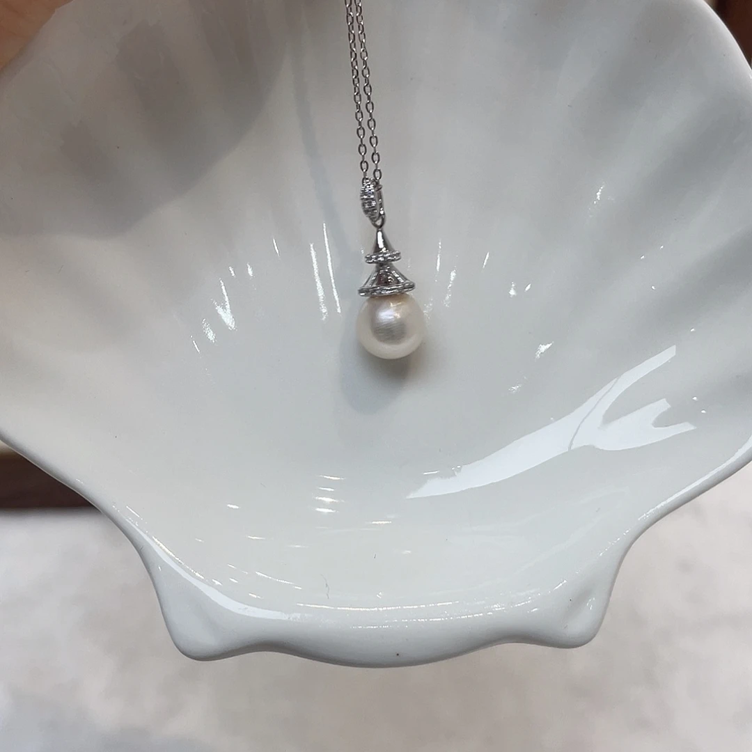 颈饰银S925镶嵌海水珍珠