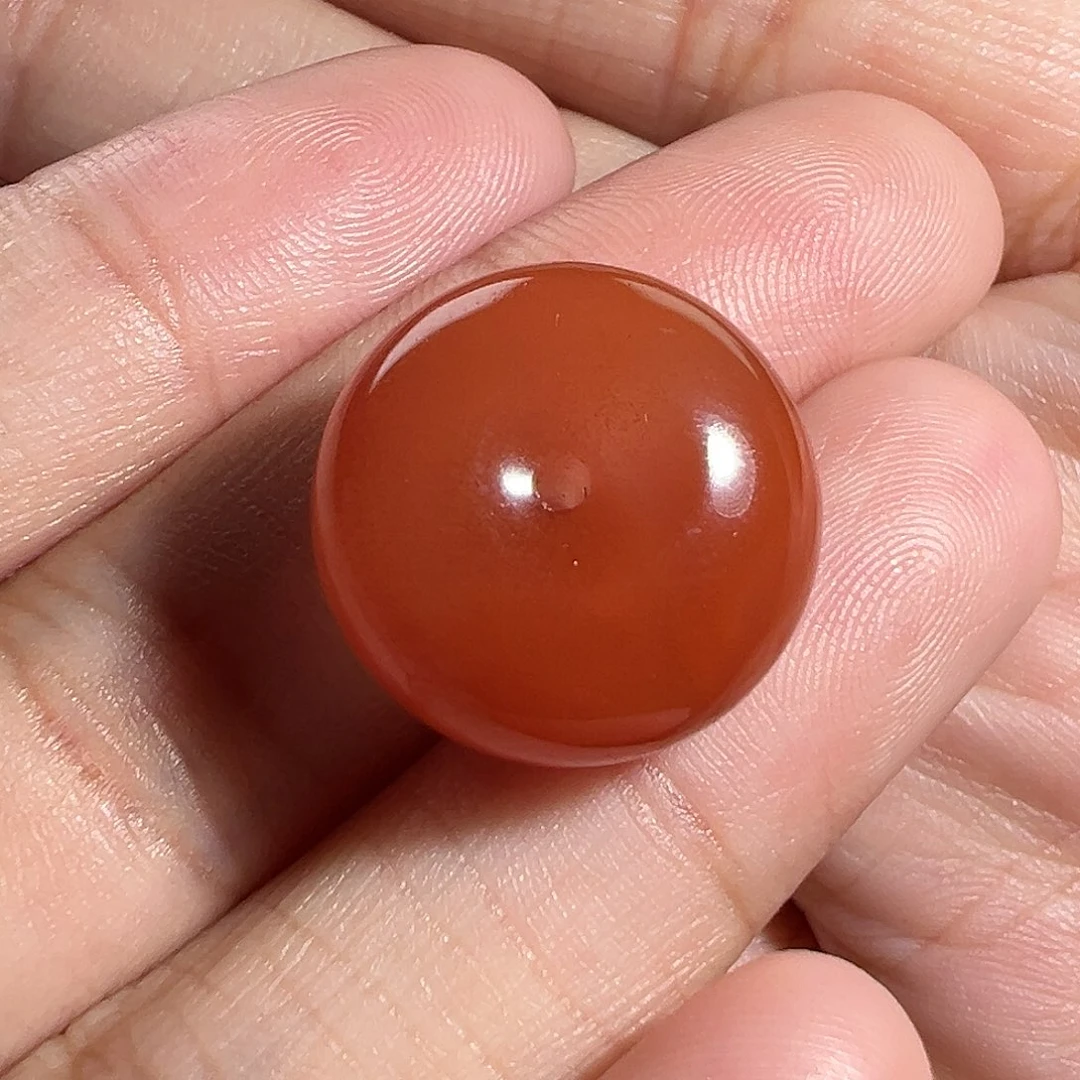 南红玛瑙珠宝奇石未镶嵌平安扣17.6MM