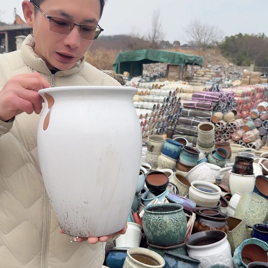 紫砂花盆瑕疵04一个一个