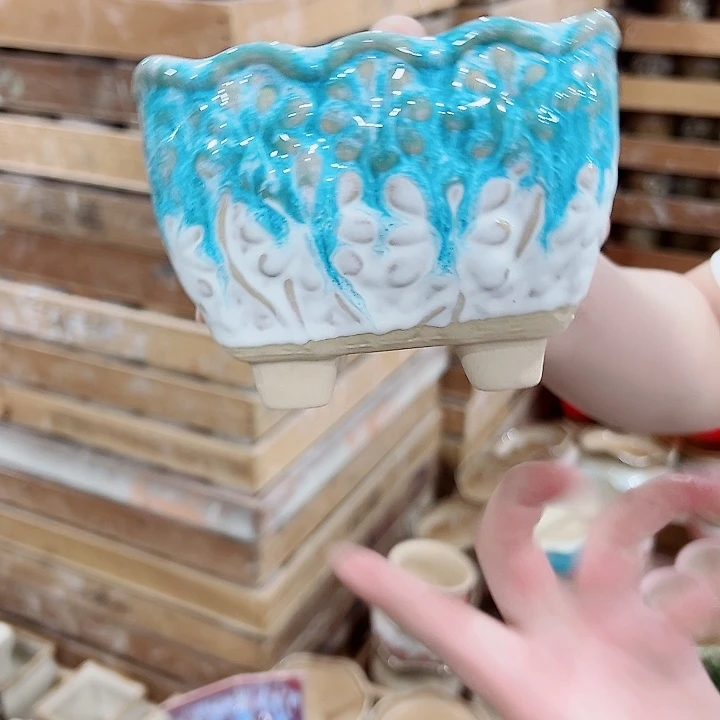 有孔，凑单福利满10元发货陶瓷多肉花盆！