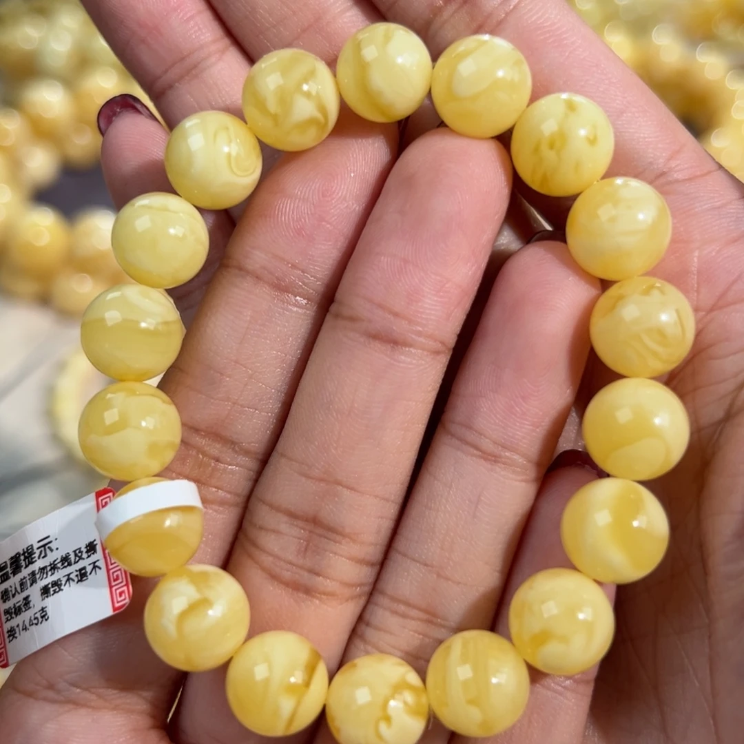 手链琥珀未镶嵌11mm妖花 14.4