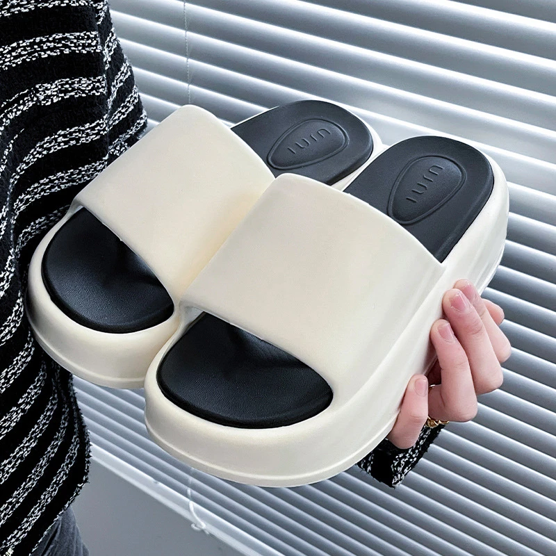 厚底增高一字拖女2025夏季新款居家室内防滑时尚松糕底凉拖鞋外穿
