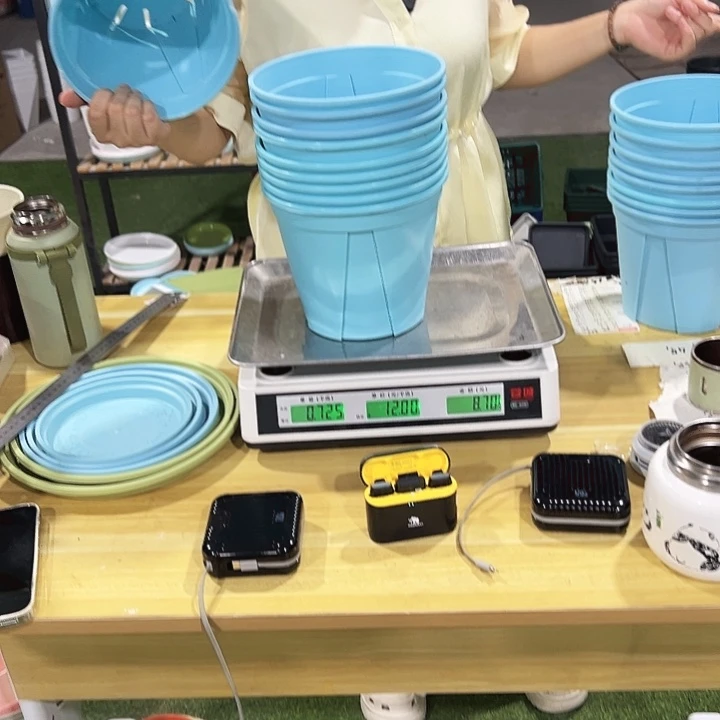 青山盆口18高16蓝色无托9只