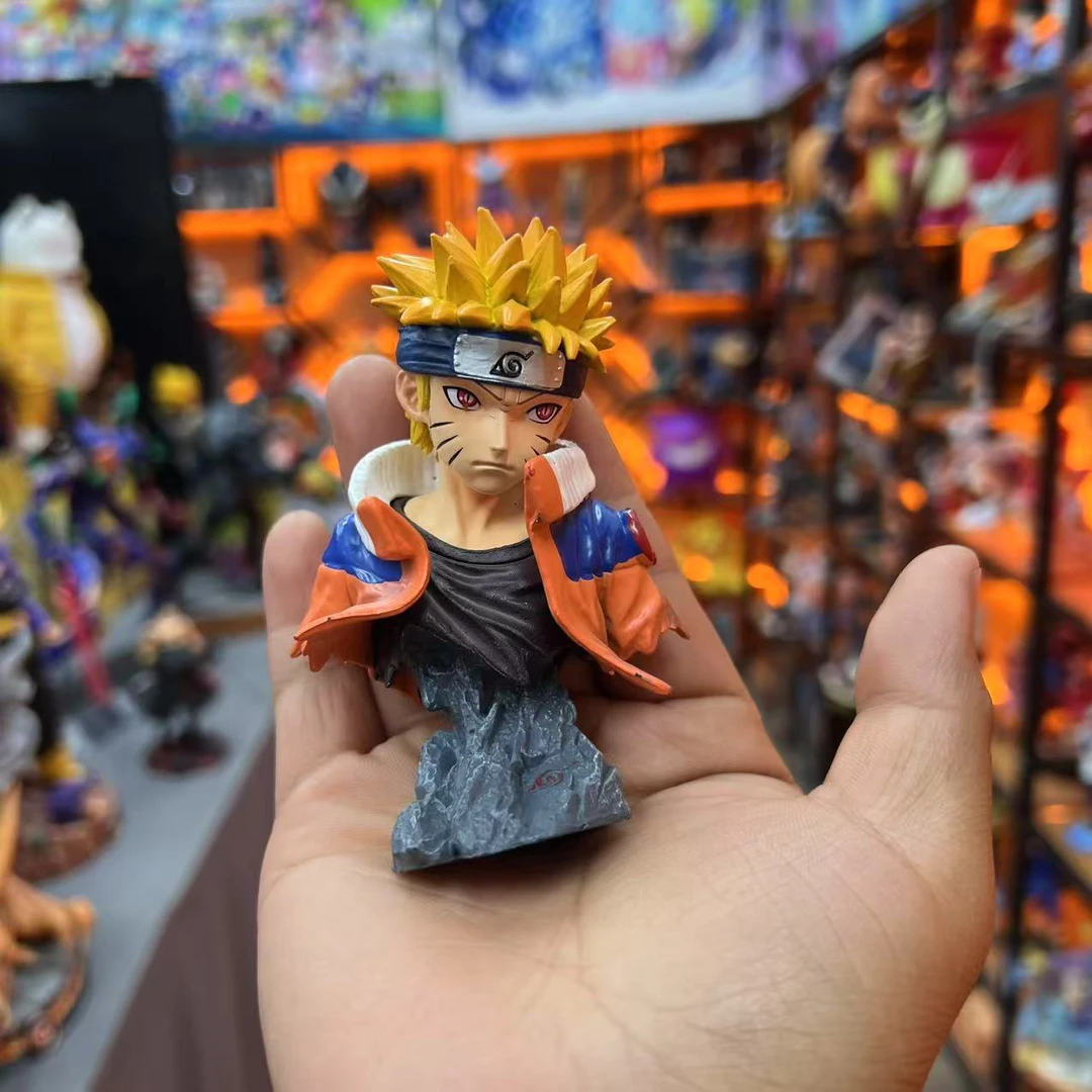 福利品 现货 高约10cm 火影忍者 鸣人半身像 手办模玩机箱摆件