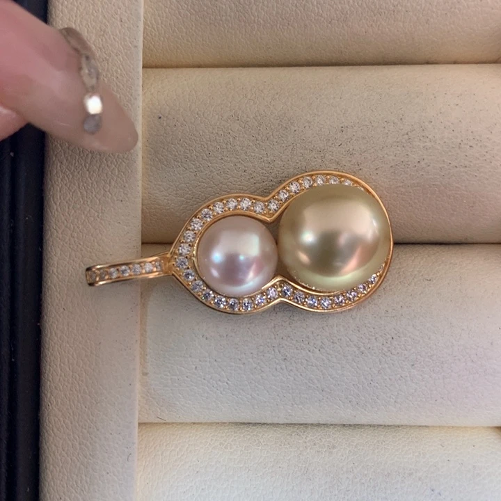 颈饰银S925镶嵌海水珍珠