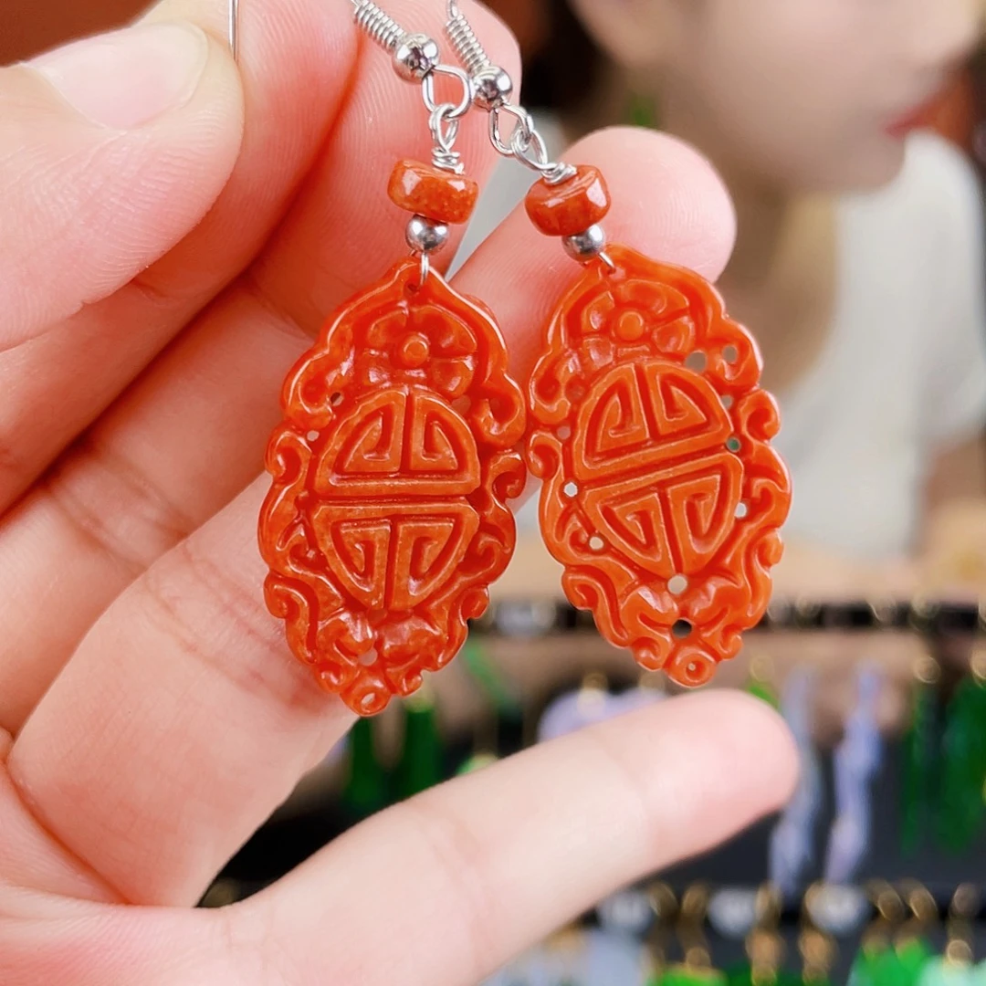 翡翠未镶嵌耳饰饰品
