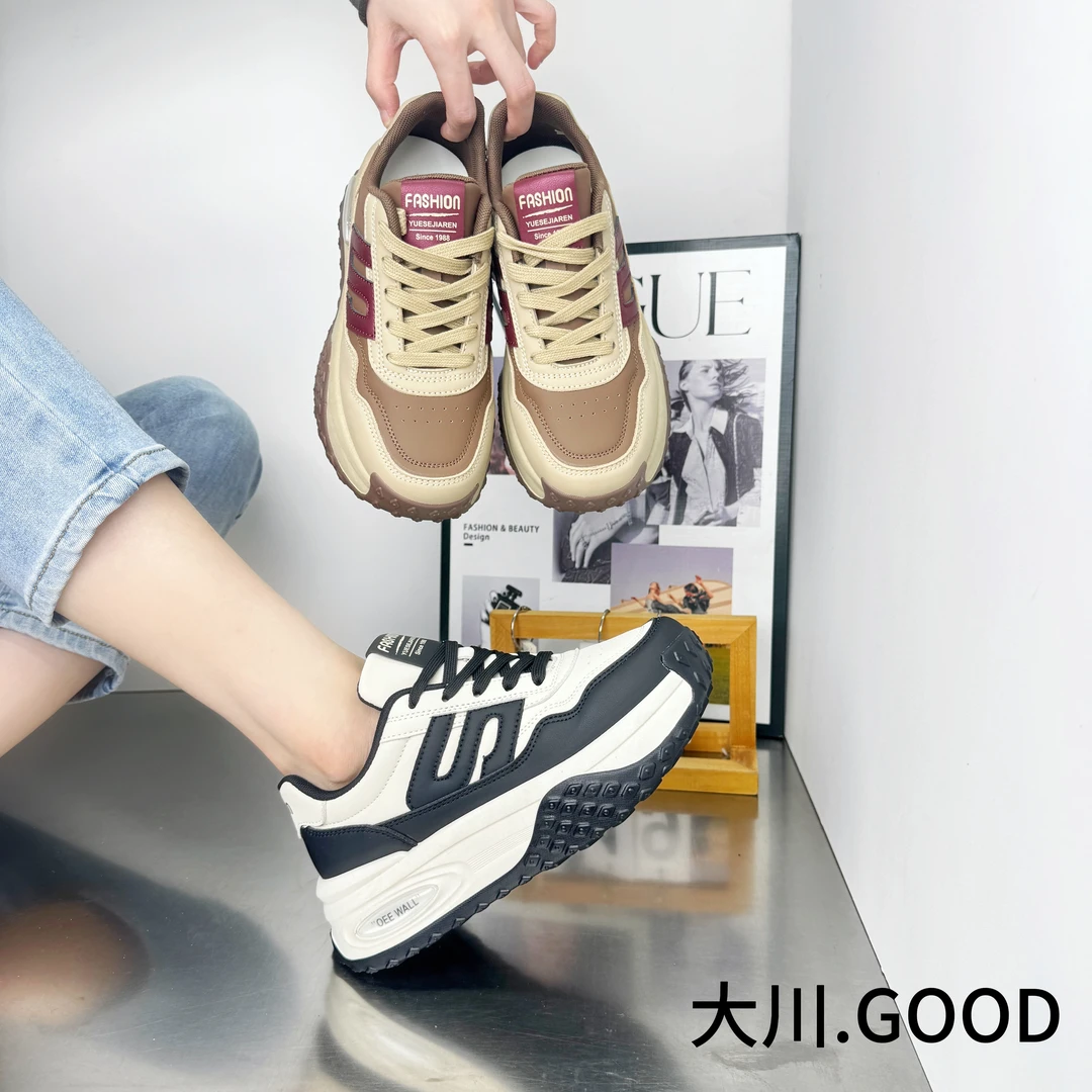 厚底老爹鞋女款2024洋气百搭运动鞋小个子增高休闲鞋9991X1